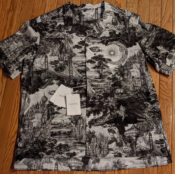 Valentino Short Sleeve Dreamatic Print Sport Shirt - Picture 4 of 7